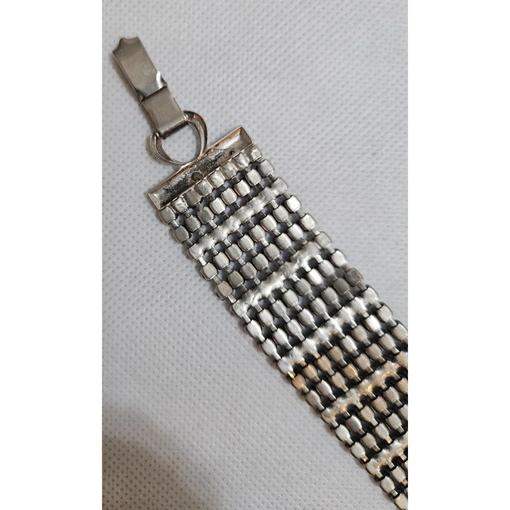 Vintage Silver Tone Clear 8 STRAND Rhinestone Bracelet -‎ GLAMOUROUS!